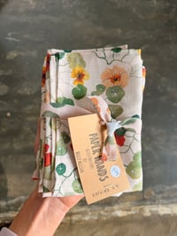 Image 3 of Linen Nasturtium Napkins 