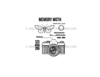 Image 1 of Memory Moth – 8 Deeply Etched Red Rubber Stamps