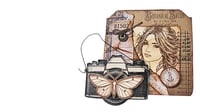 Image 2 of Memory Moth – 8 Deeply Etched Red Rubber Stamps