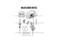 Image 1 of Wildflower Notes - 7 Red Rubber Stamps (Trimmed)