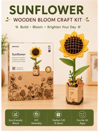 Image 1 of Rowood 3D DIY Kit -Wooden Flower Sunflower 
