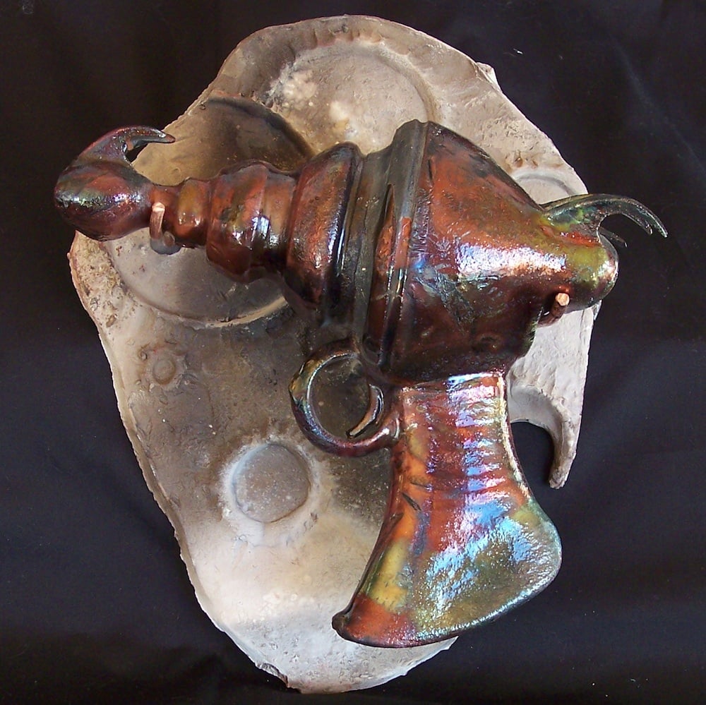 Image of Bester Blaster - Raku Fired  Ceramic Sculpture