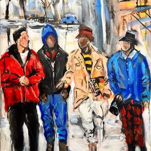 IT WAS ALL GOOD JUST A WEEK AGO ORIGINAL PAINTING - 30x30"