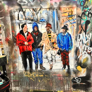 IT WAS ALL GOOD JUST A WEEK AGO ORIGINAL PAINTING - 30x30"
