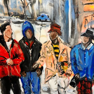 IT WAS ALL GOOD JUST A WEEK AGO ORIGINAL PAINTING - 30x30"