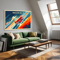 Image 5 of Macchi MC.72 Stampa Fine Art in stile vintage 