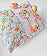 Image 1 of Hand embroidered pillow.