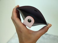 Image 3 of Card holder in aubergine and grey