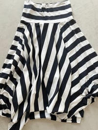 Image 3 of Cora Asymmetrical lace Midi Skirt – stripes 