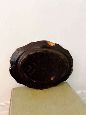 Ceramic Serving Plate with cracked glaze