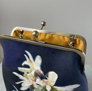 Image of Blossom, large velvet kisslock bag