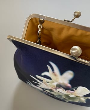 Image of Blossom, large velvet kisslock bag