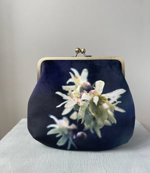 Image of Blossom, large velvet kisslock bag