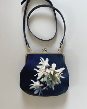 Image of Blossom, large velvet kisslock bag