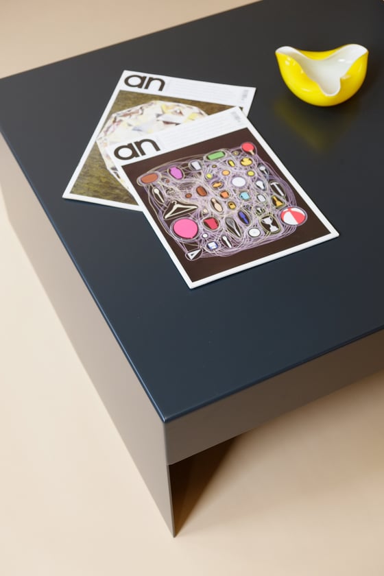 Image of Charcoal Black Single Form Coffee Table 