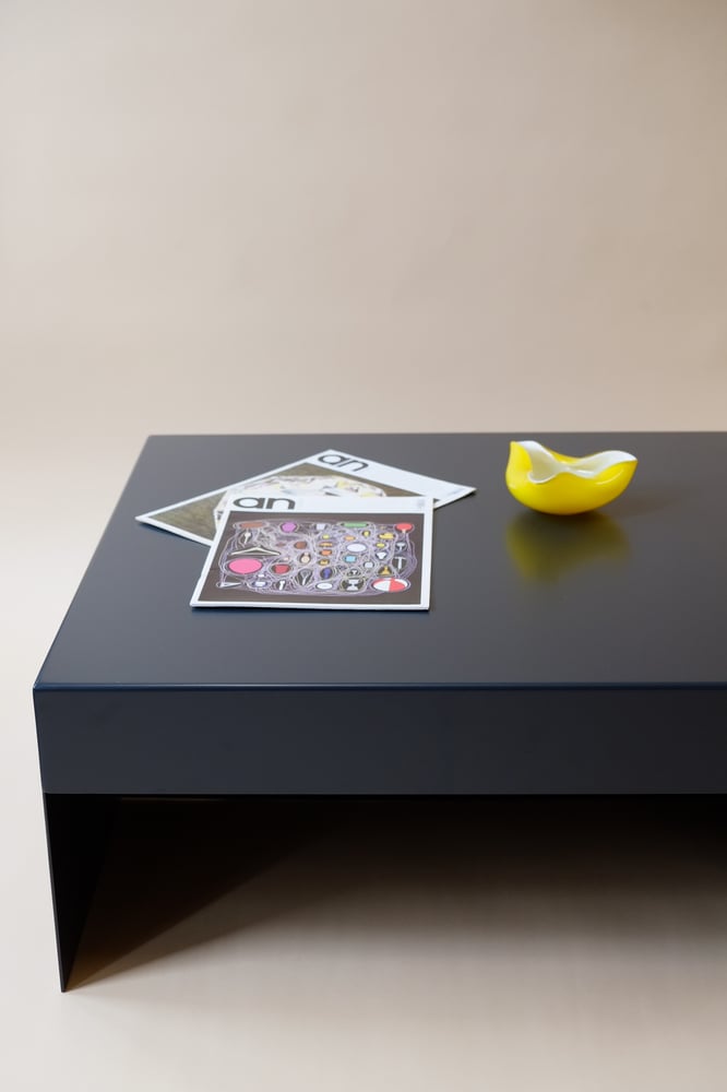Image of Charcoal Black Single Form Coffee Table 