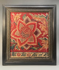 Image 1 of Eighteenth Century Indian Chintz Panel In An English Pear Wood Frame.
