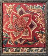 Image 2 of Eighteenth Century Indian Chintz Panel In An English Pear Wood Frame.