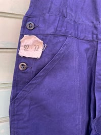 Image 4 of Size Medium, Un-worn Cotton French St James Military Dungarees, Vintage Dead-stock 1960's Workwear.