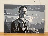 TRAINSPOTTING BEGBIE ORIGINAL PAINTING SIGNED BY IRVINE WELSH SPILL
