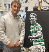 Image 1 of CALLUM OSMAND CELTIC HEARTS SIGNED PAINTING
