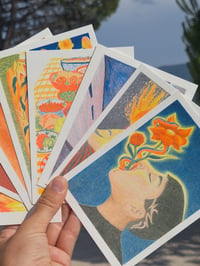 Image 2 of LOT DE 8 CARTES POSTALES RISOGRAPHIE 