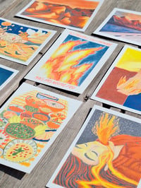 Image 1 of LOT DE 8 CARTES POSTALES RISOGRAPHIE 