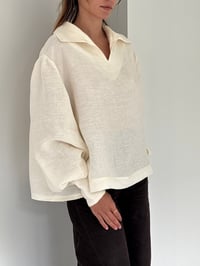 Image 4 of Gathered Linen Shirt 