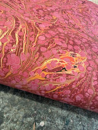 Image 2 of One-of-a-kind hand marbled paper  - 'Sunset Stormont'