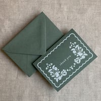 Image 4 of Woodland thank you card note card with matching envelope Sets of 6