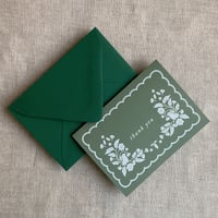 Image 6 of Woodland thank you card note card with matching envelope Sets of 6