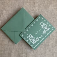 Image 8 of Woodland thank you card note card with matching envelope Sets of 6