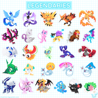 Image 1 of Poke Stickers - Legendaries
