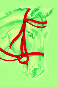 Image 3 of Red Reins - Original Painting