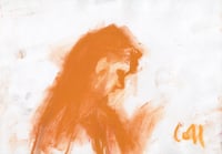 Image 2 of The Third Reader - Sketchbook Drawing in Soft Pastels on Paper 