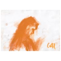 Image 1 of The Third Reader - Sketchbook Drawing in Soft Pastels on Paper 