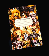 Image 1 of Custom Composition Book, Handmade, College, school, students, dogs, work, supplies, office