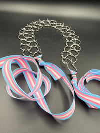 Image 2 of Trans Flag 2-row thigh cilice