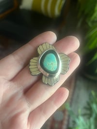 Image 3 of Turquoise Petal Ring or Pendant