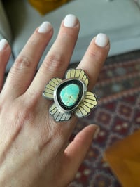Image 2 of Turquoise Petal Ring or Pendant