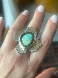 Image 1 of Turquoise Petal Ring or Pendant