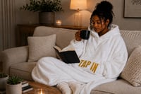 Image 1 of TAP IN™ Unisex Hooded Blanket White