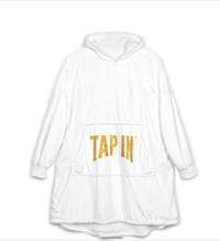 Image 3 of TAP IN™ Unisex Hooded Blanket White
