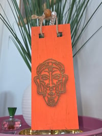 Image 1 of Vibes Orange African Mask wall art 