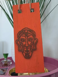 Image 4 of Vibes Orange African Mask wall art 