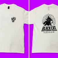 Image 1 of Black Cat triangle shirt - White