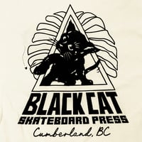 Image 3 of Black Cat triangle shirt - White