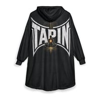 Image 4 of TAP IN™ Unisex Hooded Blanket Black