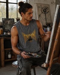 Image 1 of TAP IN™ Unisex Stonewash Tank Top Gold