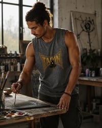 Image 3 of TAP IN™ Unisex Stonewash Tank Top Gold